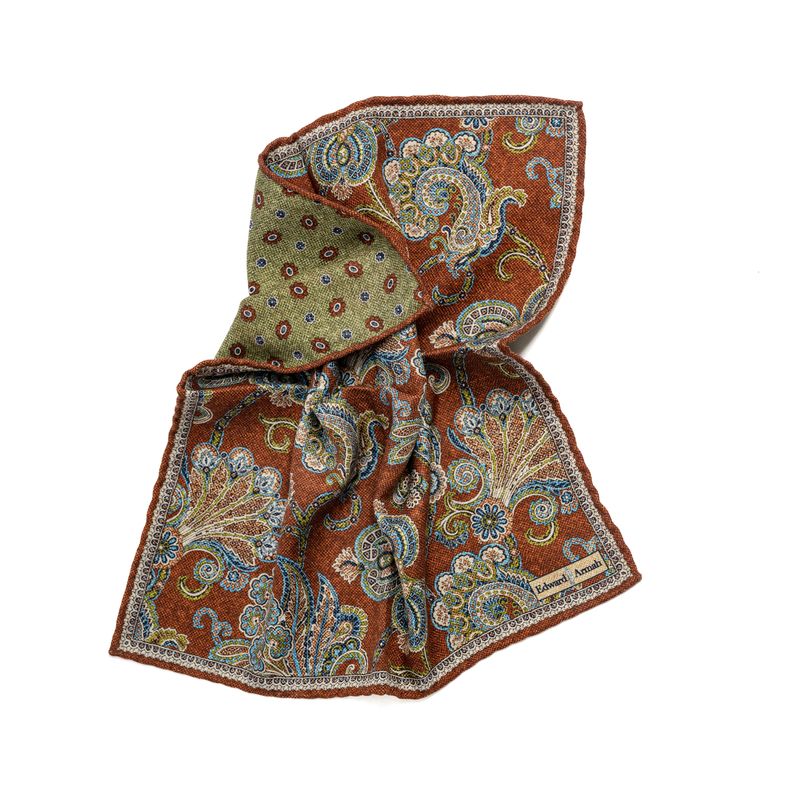 SD1427 Paisley Reversible Pocket Square