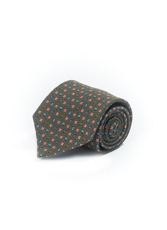 Olive Mini Pines/Floret Neat Shappe Diamante