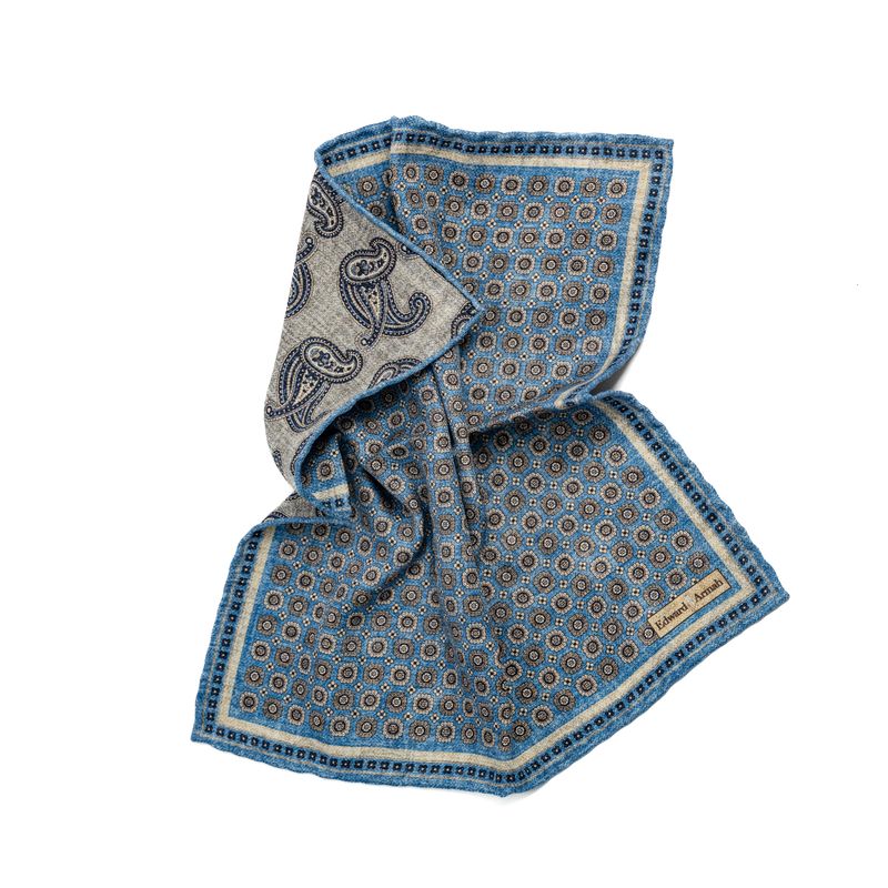 SD1429 Paisley Reversible Pocket Square