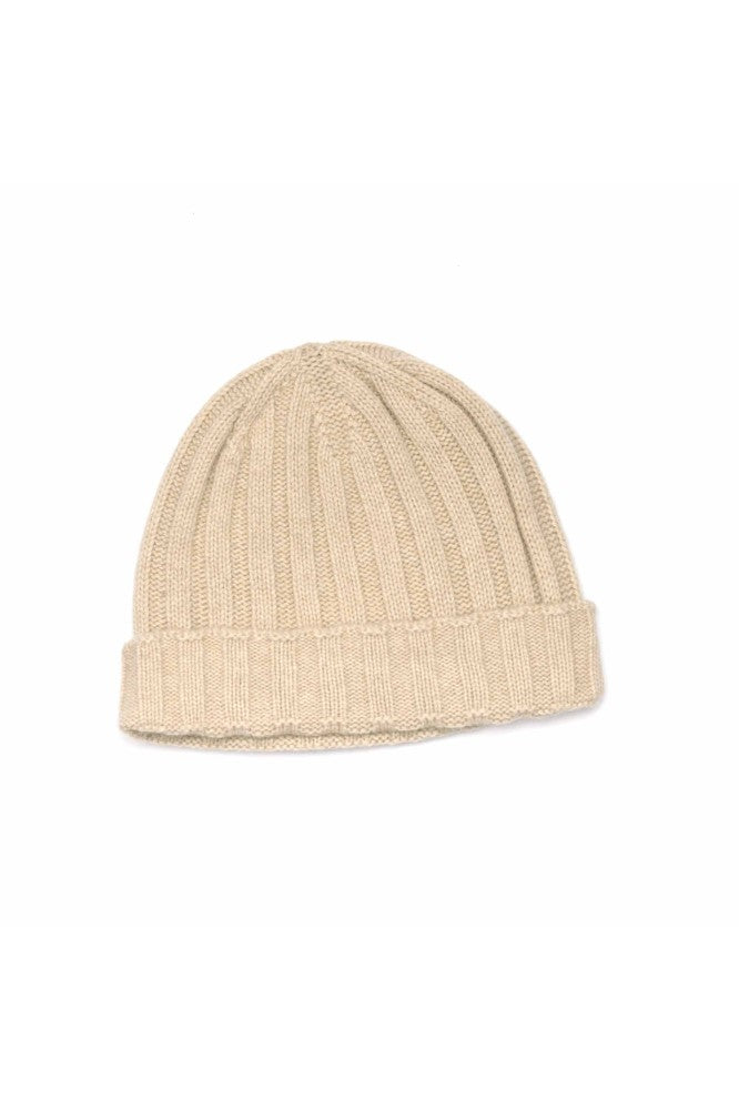 Beige Pure Cashmere Beanie