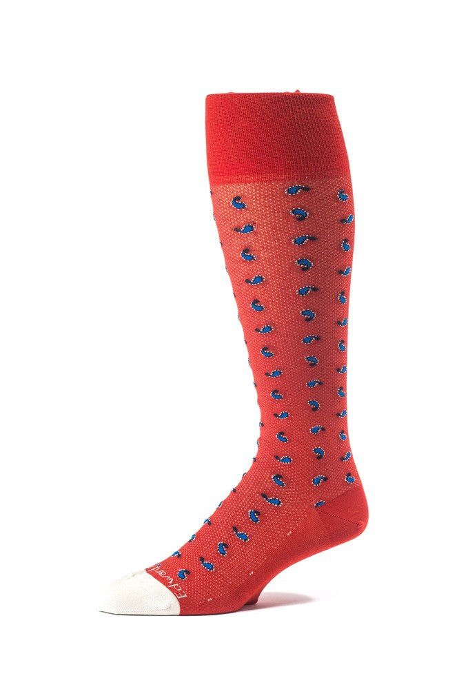 Red/Beige Oc Mini Pines Melange Socks