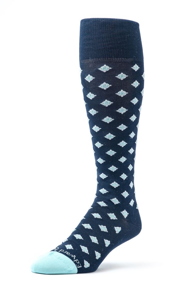 Navy/Aqua OC Diamond Neat Socks