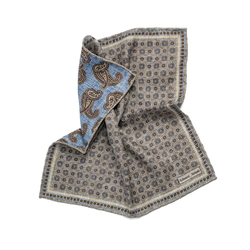 SD1429 Paisley Reversible Pocket Square