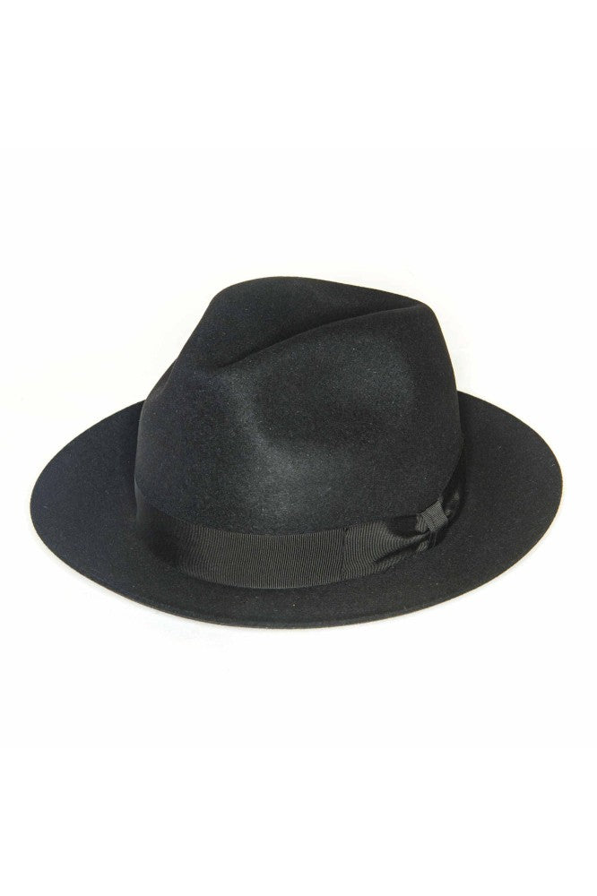 Black Regina Lapin Fur Felt Hat