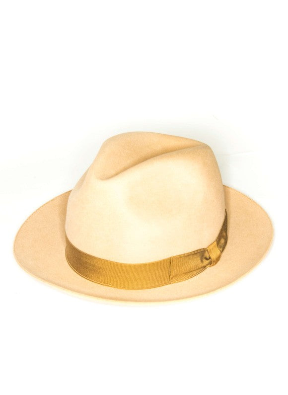 Camel Regina Lapin Fur Felt Hat