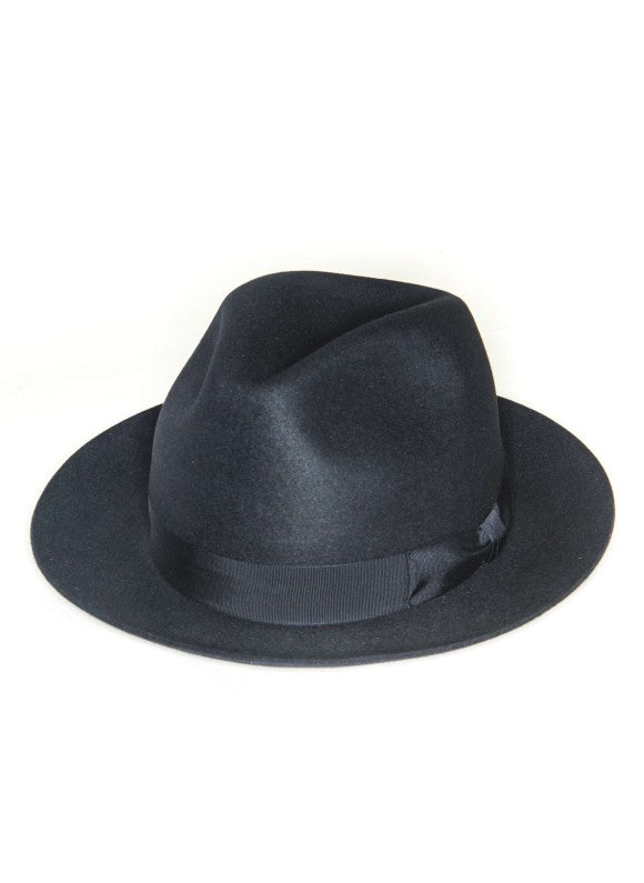 Navy Regina Lapin Fur Felt Hat