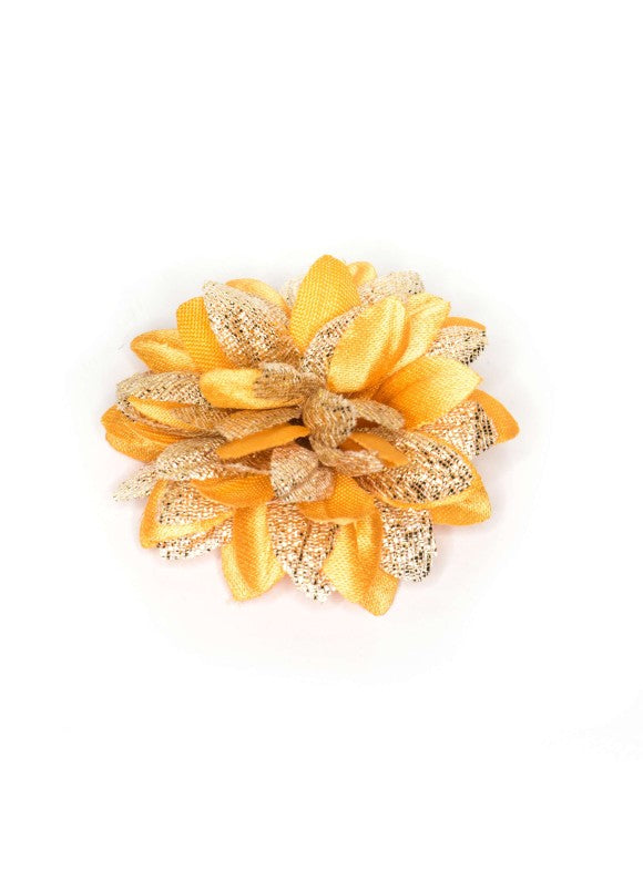 Melon/Metallic Gold Daisy Boutonniere/Lapel Flower