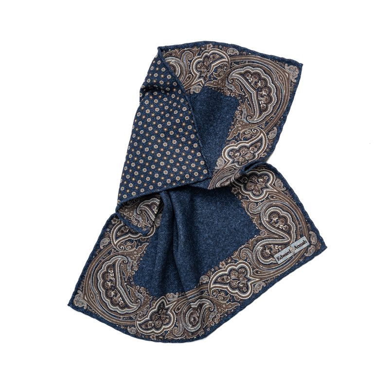 SD1412 Paisley Reversible Pocket Square