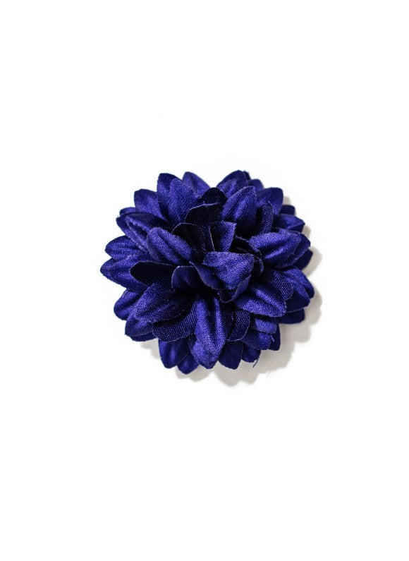 Indigo Daisy Silk Lapel Flower