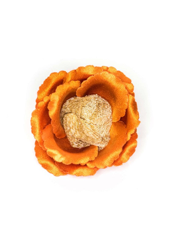Rust/Metallic Gold Rose Boutonniere/Lapel Flower