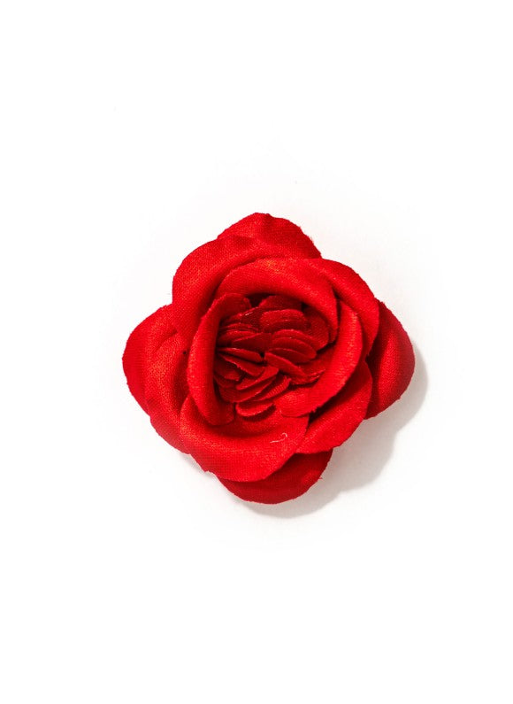 Red Rose Silk Lapel Flower