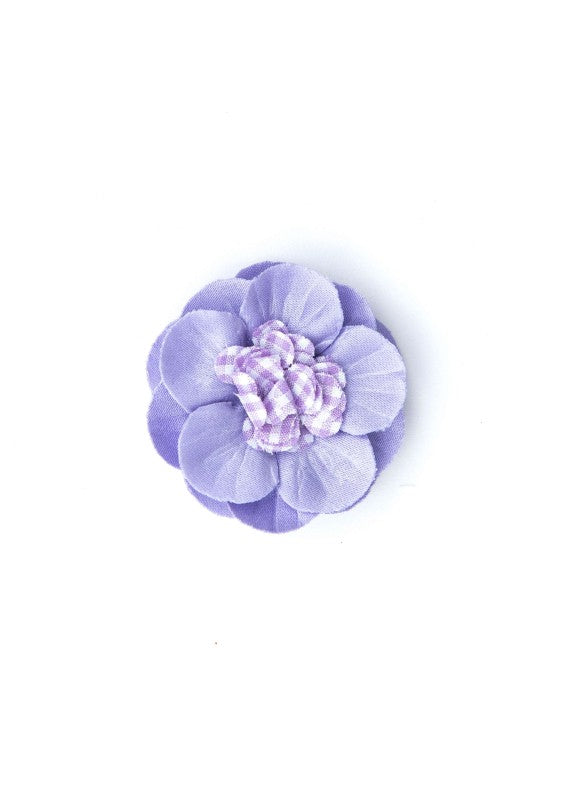 Lavender/White Gingham 3/4 Dahlia Flat/Lavender