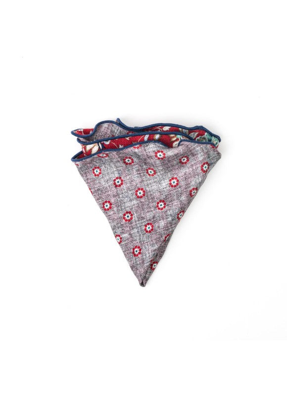 Rust Floral Print Reversible Pocket Circle