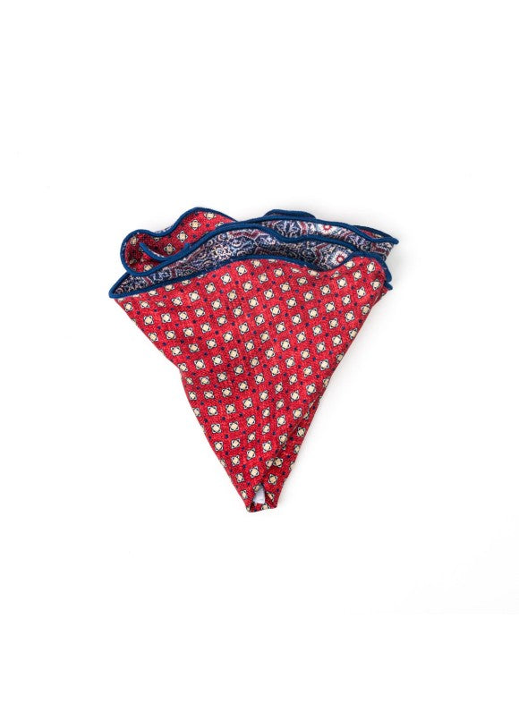Denim Persian/Mini Neat Print Reversible Pocket Circle