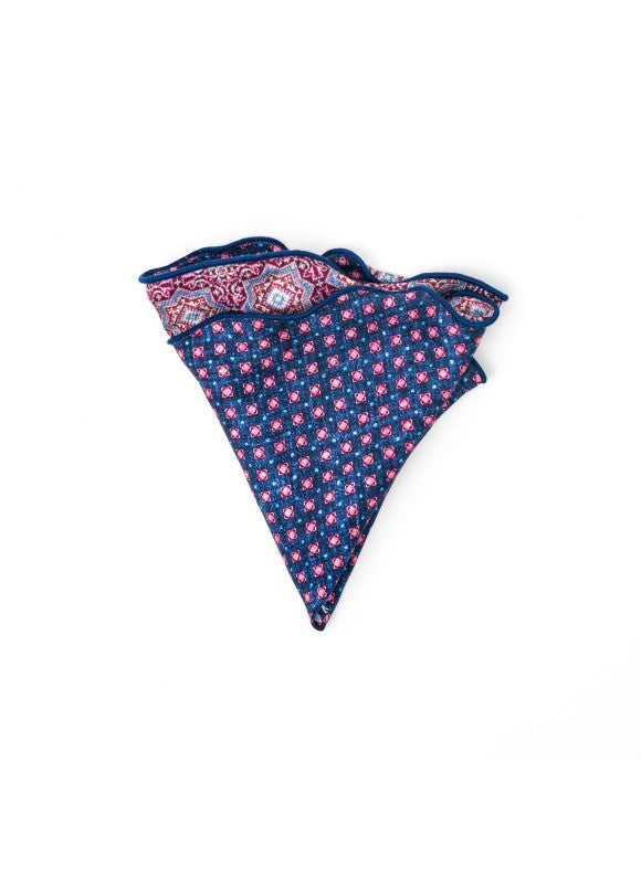 Pink Persian/Mini Neat Print Reversible Pocket Circle