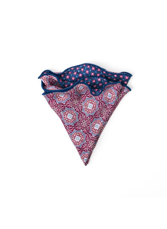 Pink Persian/Mini Neat Print Reversible Pocket Circle