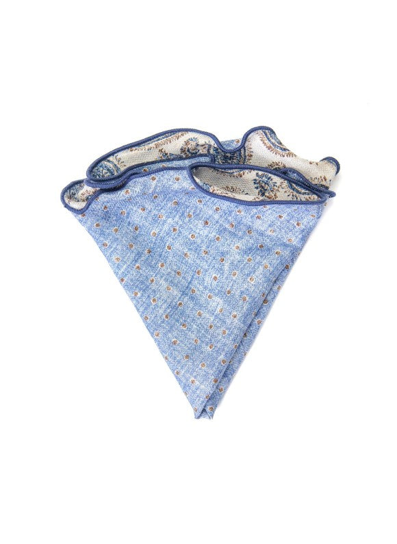 Beige Exploded Paisley/Dots Print Reversible Pocket Circle