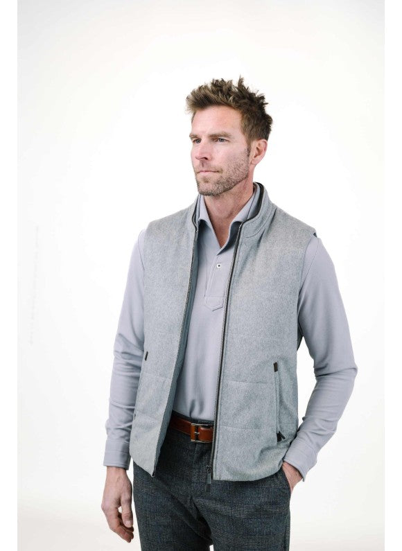 Dk. Grey Long Sleeves Tailored Polo