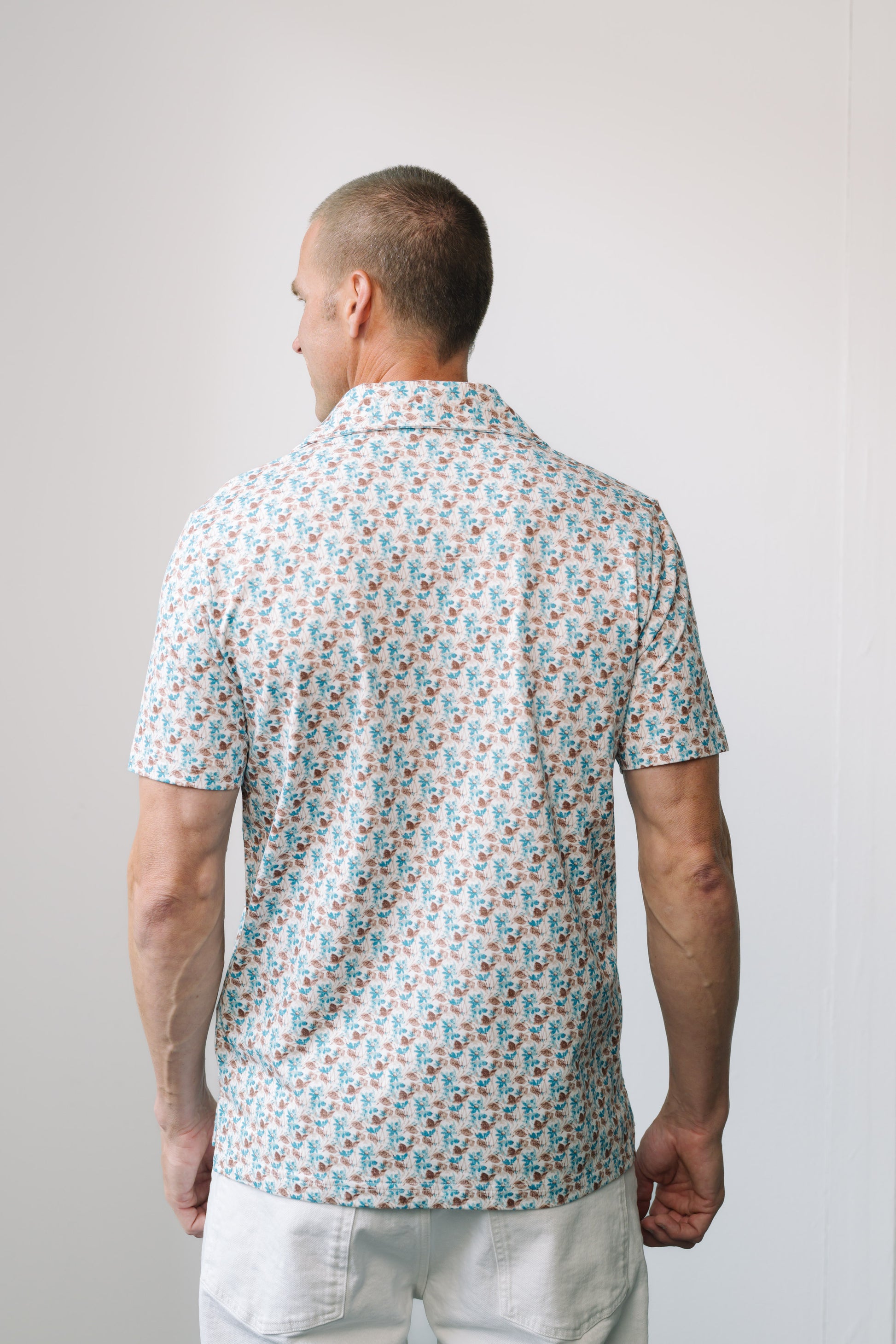 Micro Floral Short Sleeved Printed Shirt