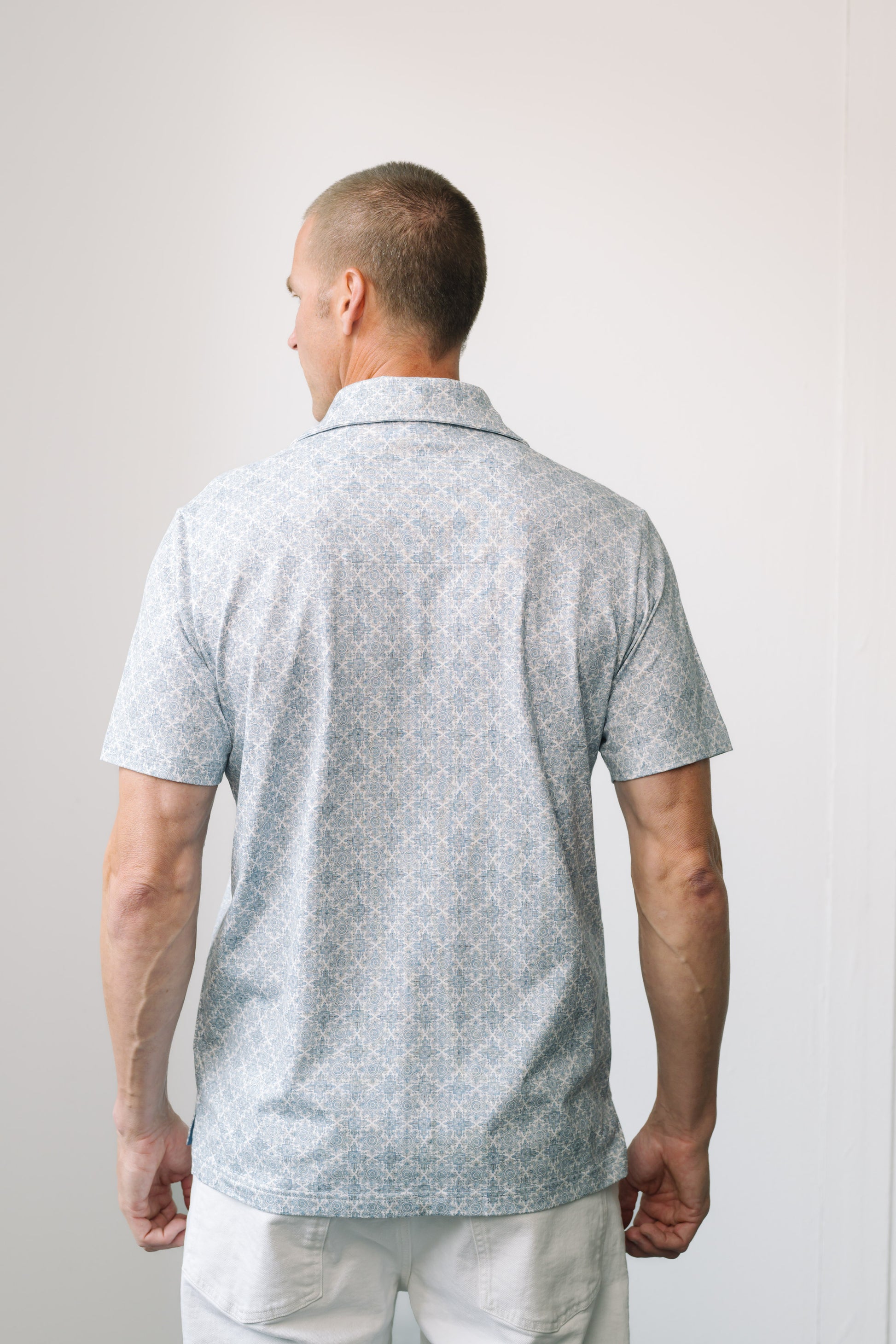 Linked Medallion Short Sleeve Printed Shirt