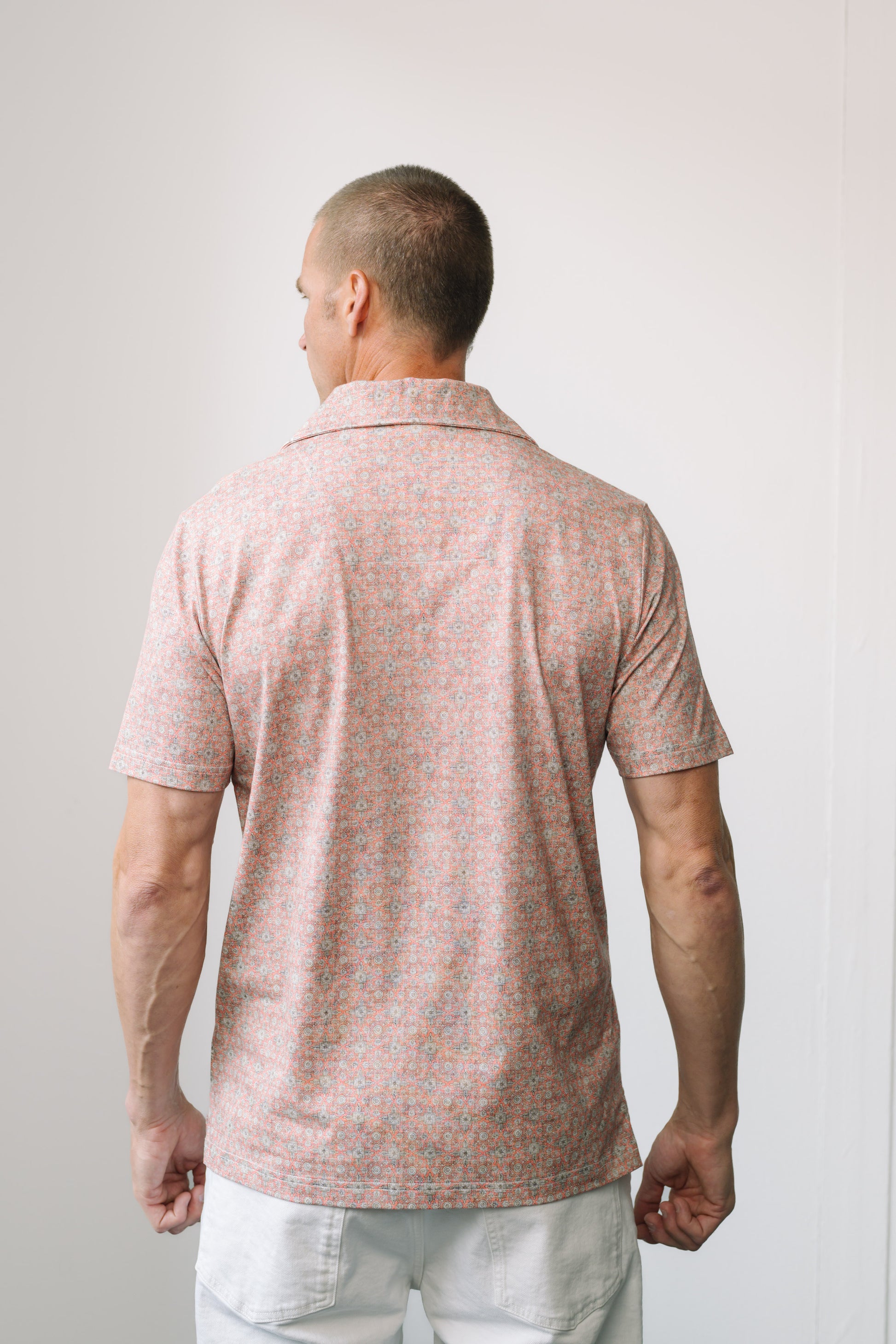 Linked Medallion Short Sleeve Printed Shirt