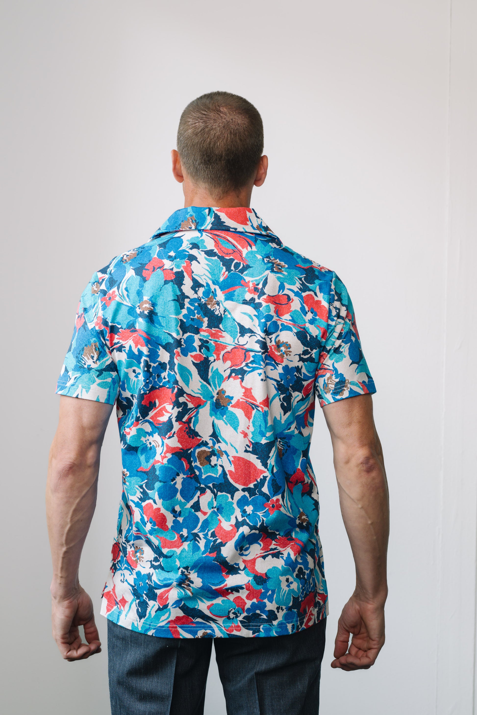 Large Floral Short Sleeve Printed Shirt