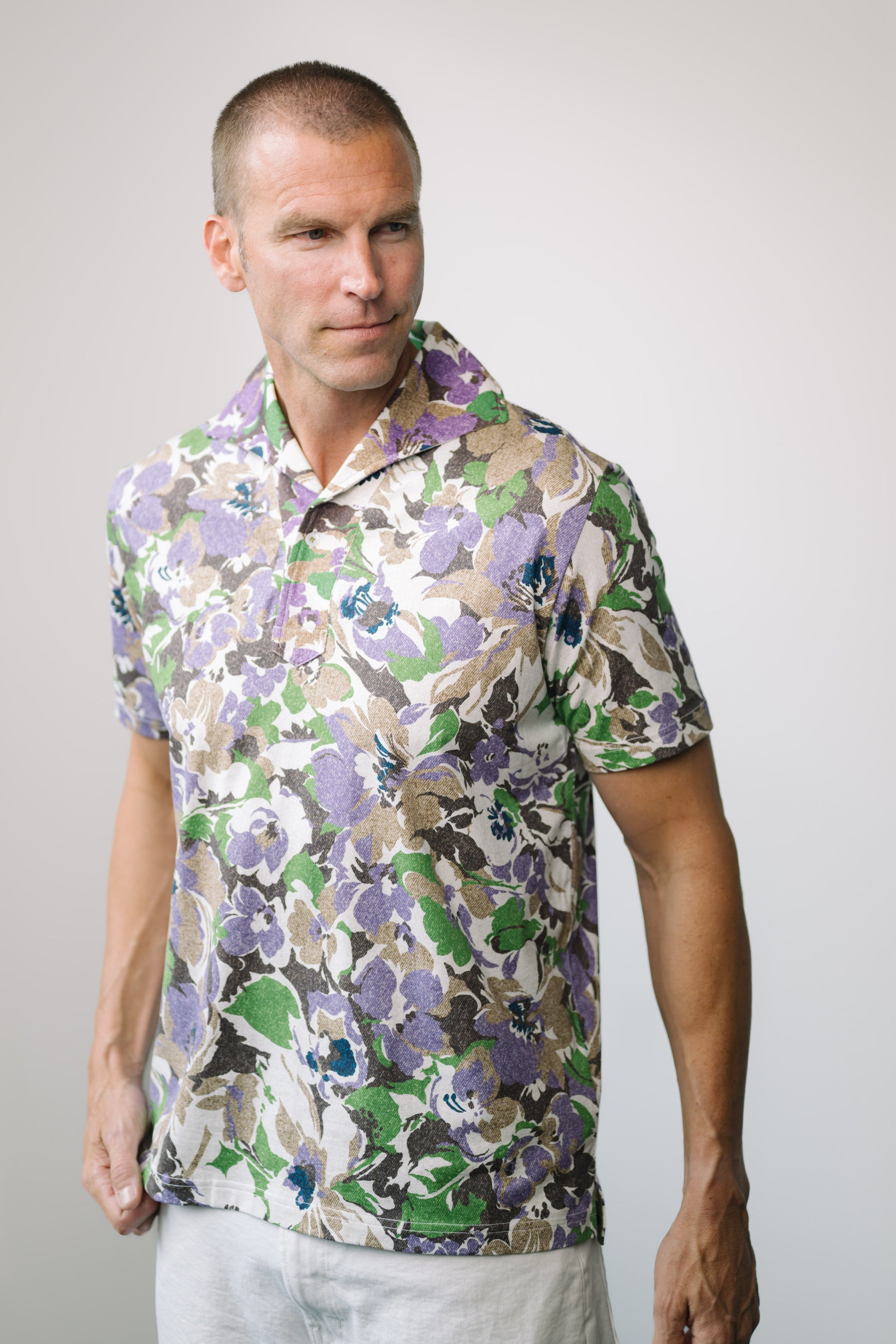 Large Floral Short Sleeve Printed Shirt
