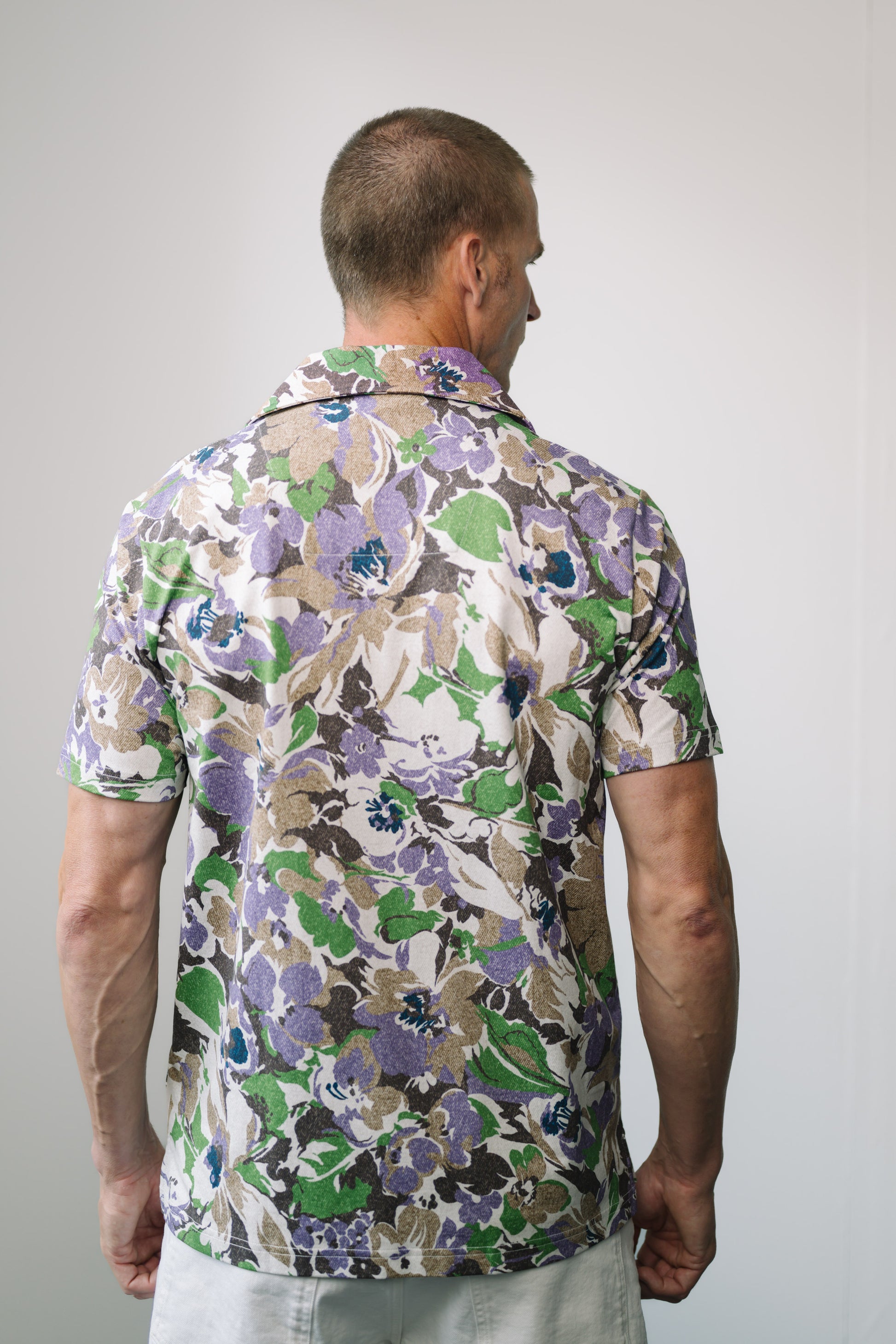 Large Floral Short Sleeve Printed Shirt