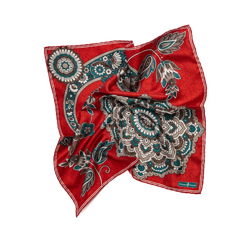 SS3991 Paisley Medallion Pocket Square