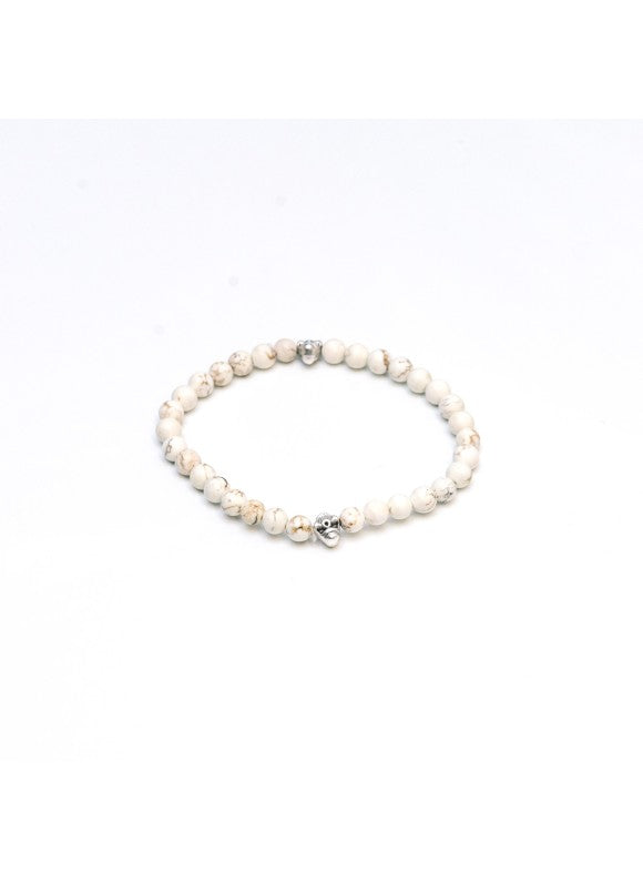 Ocean Fossil Agate Gemstone Bracelet