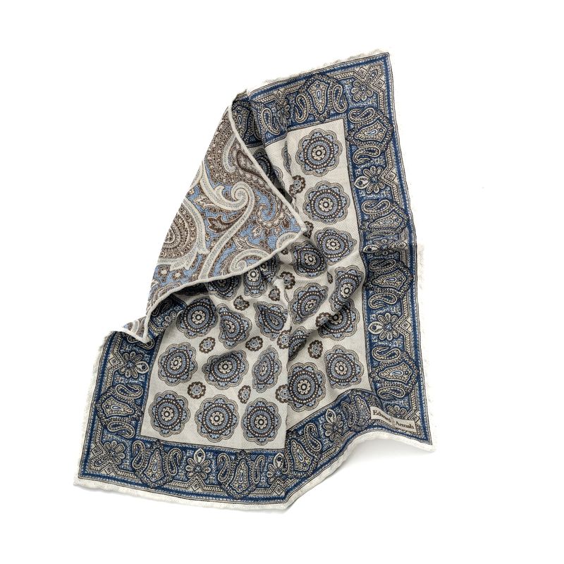 SD1378 Paisley Reversible Pocket Square