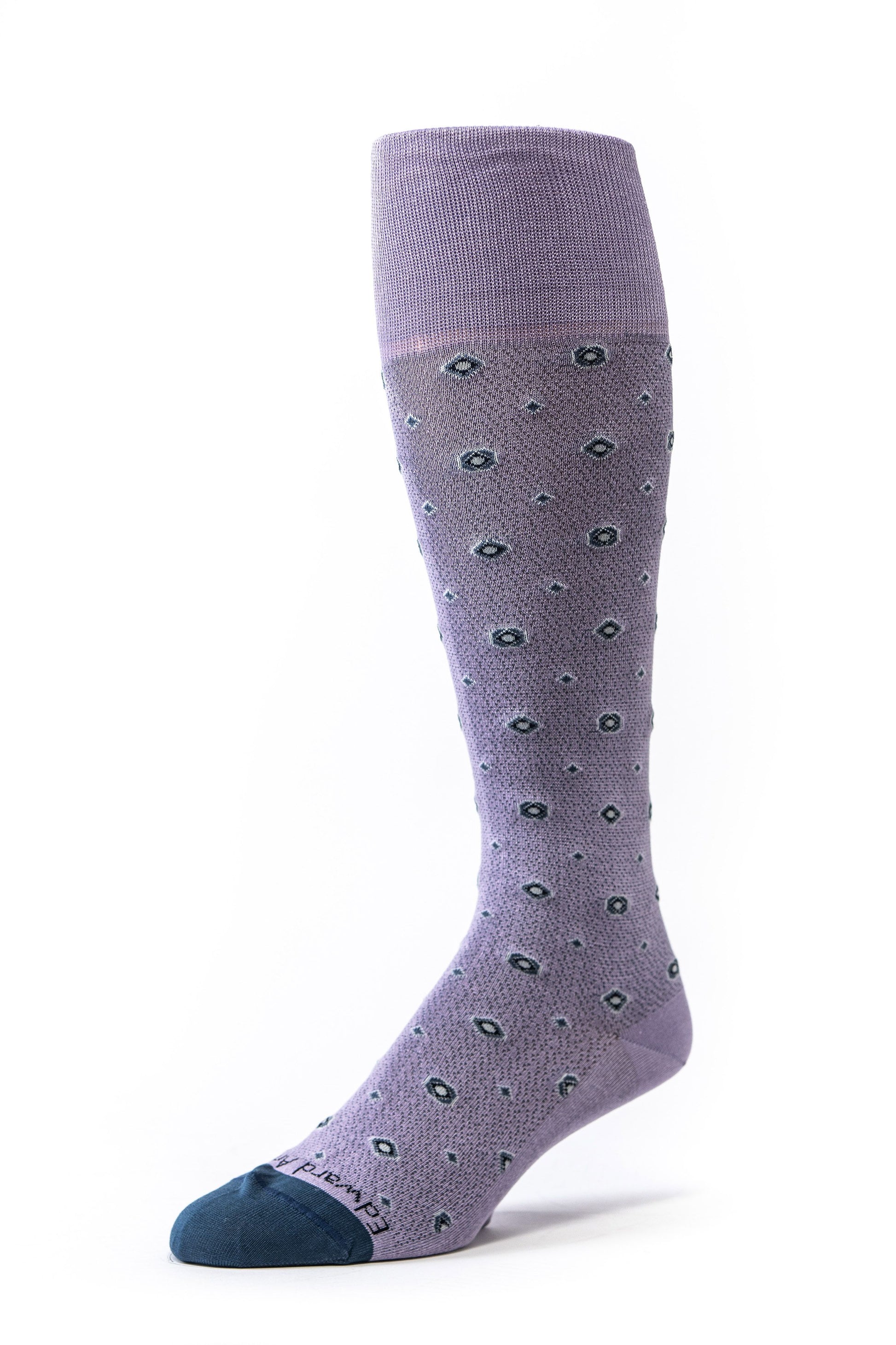 Mauve/NavyMicro-Geo O/C Socks