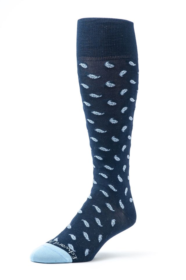 Lt. Blue/Navy OC Mini Pines Socks