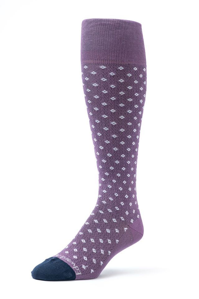 Lt. Grey/Indigo OC Mini Diamond Neat Socks