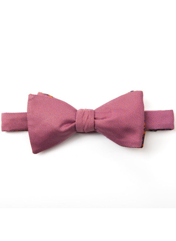 Orange/Orchid Pins/Links Reversible Bow Tie