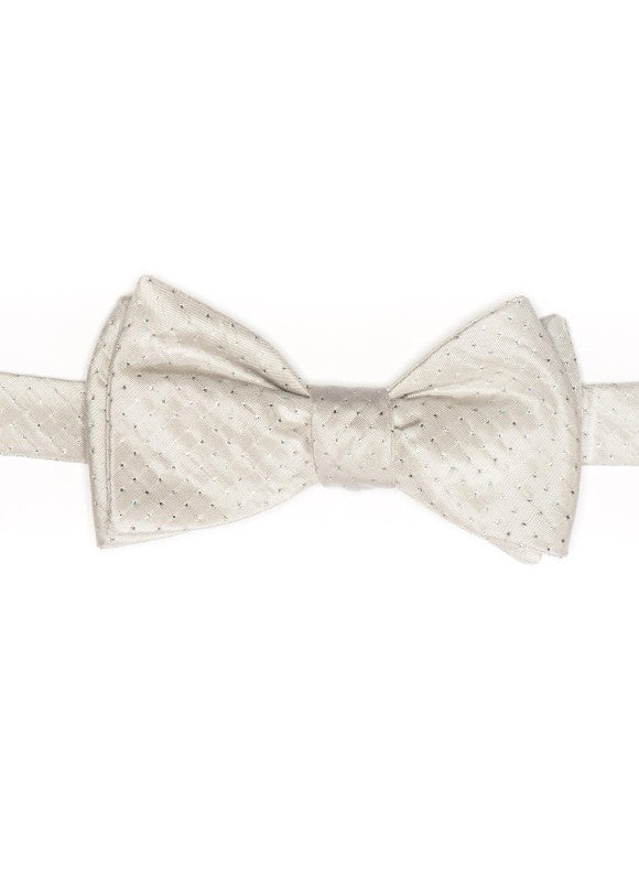 Silver Mini Dots Formal Bow Tie