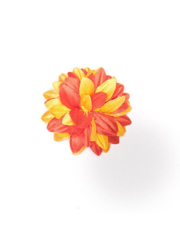 Deep Coral/Melon Daisy Boutonniere/Lapel Flower