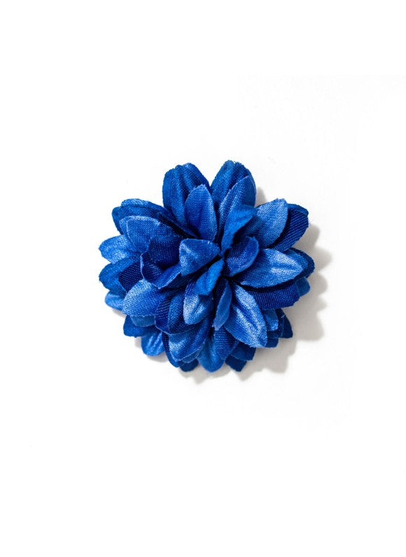 Periwinkle Blue/French Blue Daisy Silk Lapel Flower