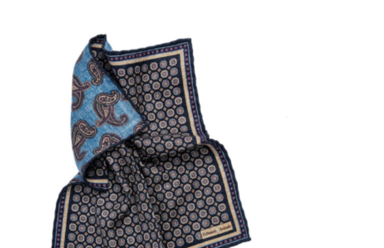 SD1429 Paisley Reversible Pocket Square