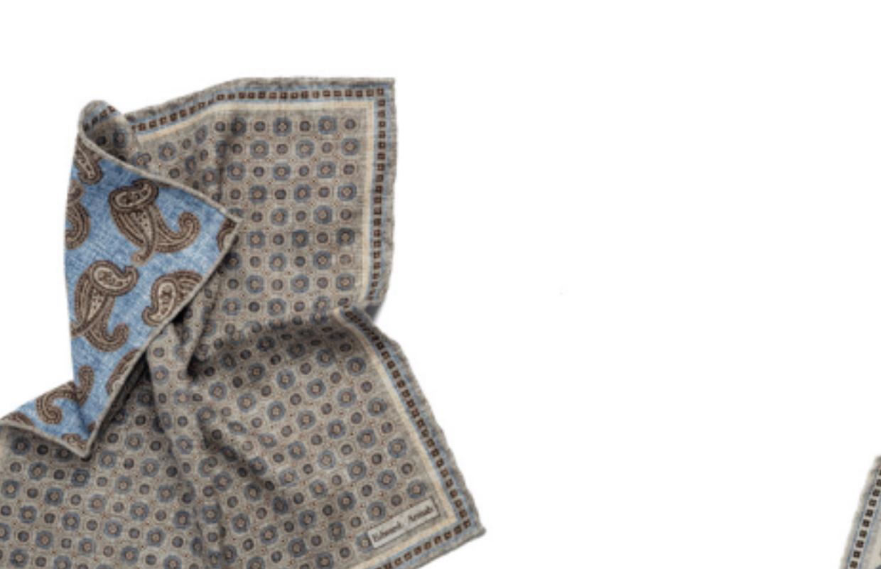 SD1429 Paisley Reversible Pocket Square