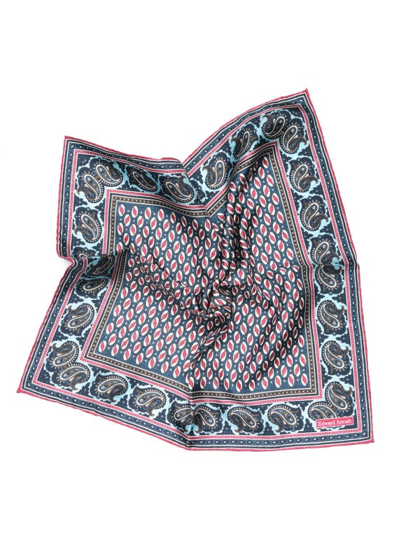 Denim Geo Neat Print Pocket Square
