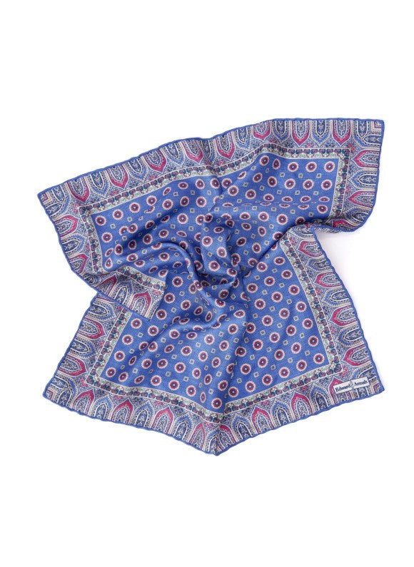 Denim Neat Print Pocket Square