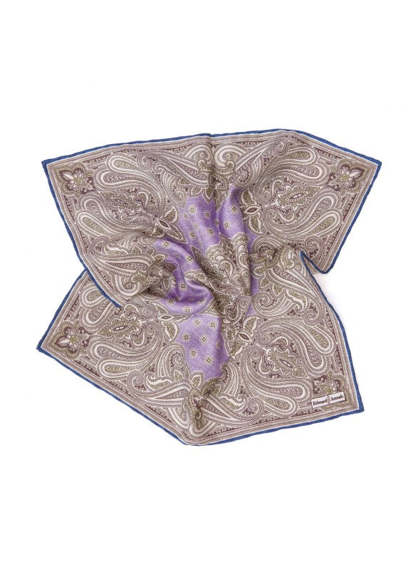 Lavender Persian/Neat Design Print Pocket Square