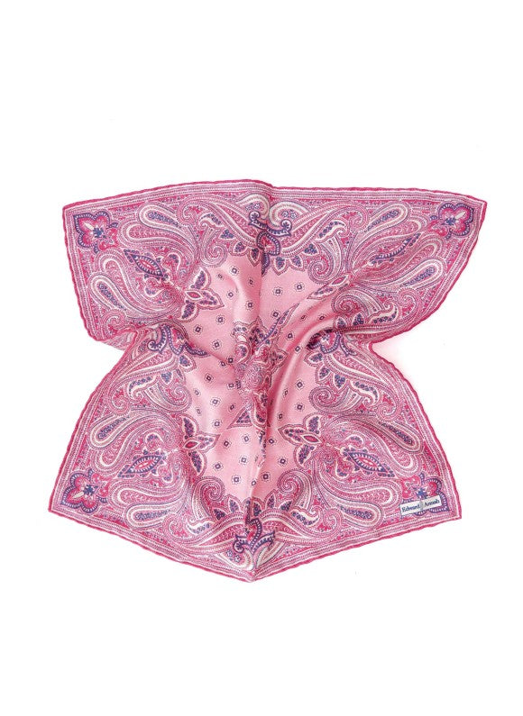 Pink Persian/Neat Design Print Pocket Square