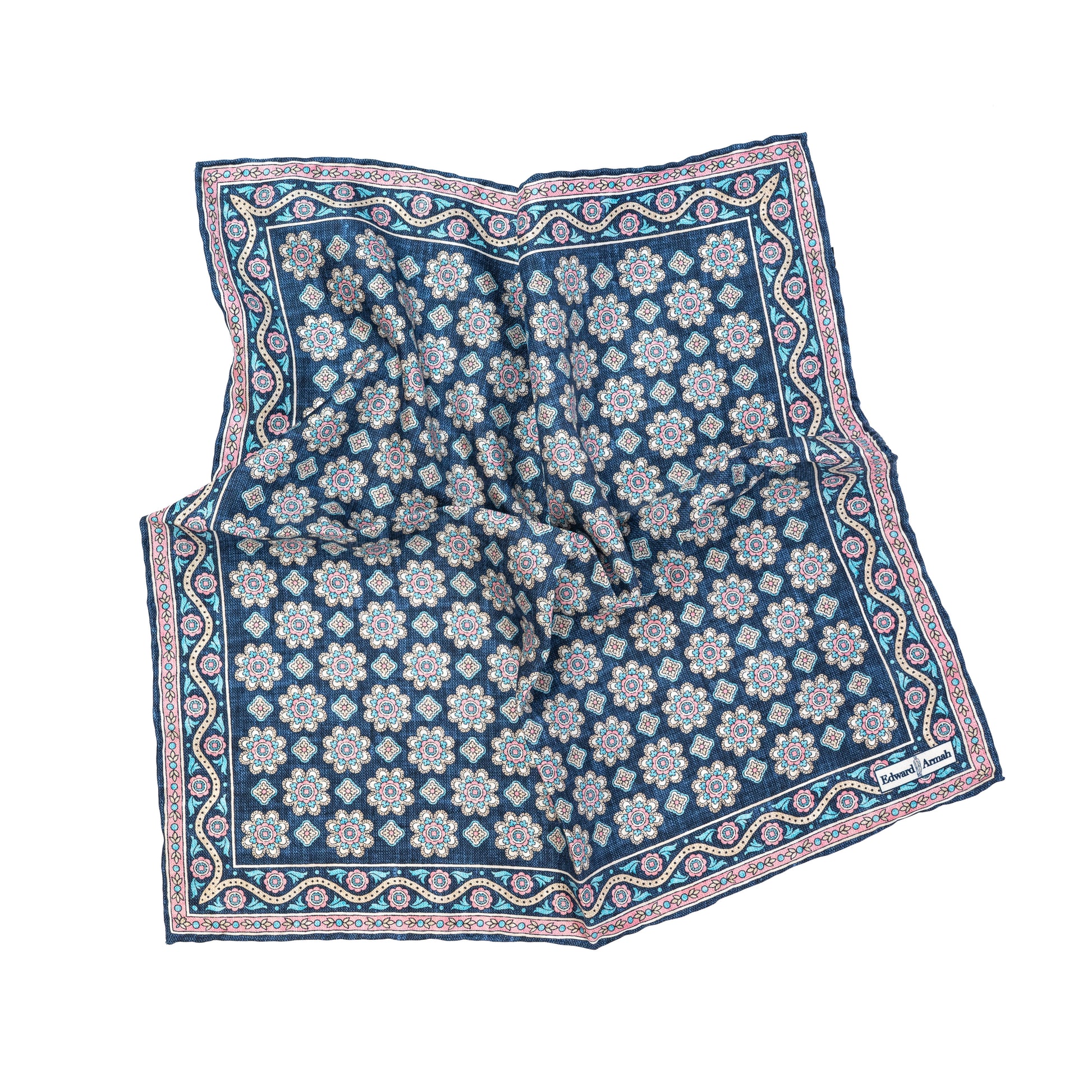 Floral Knit Print Pocket Square