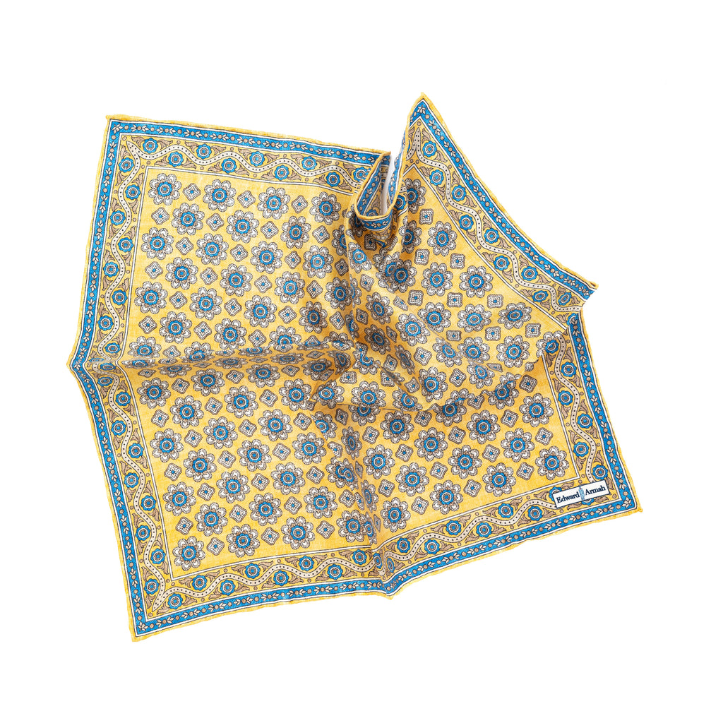 Floral Knit Print Pocket Square