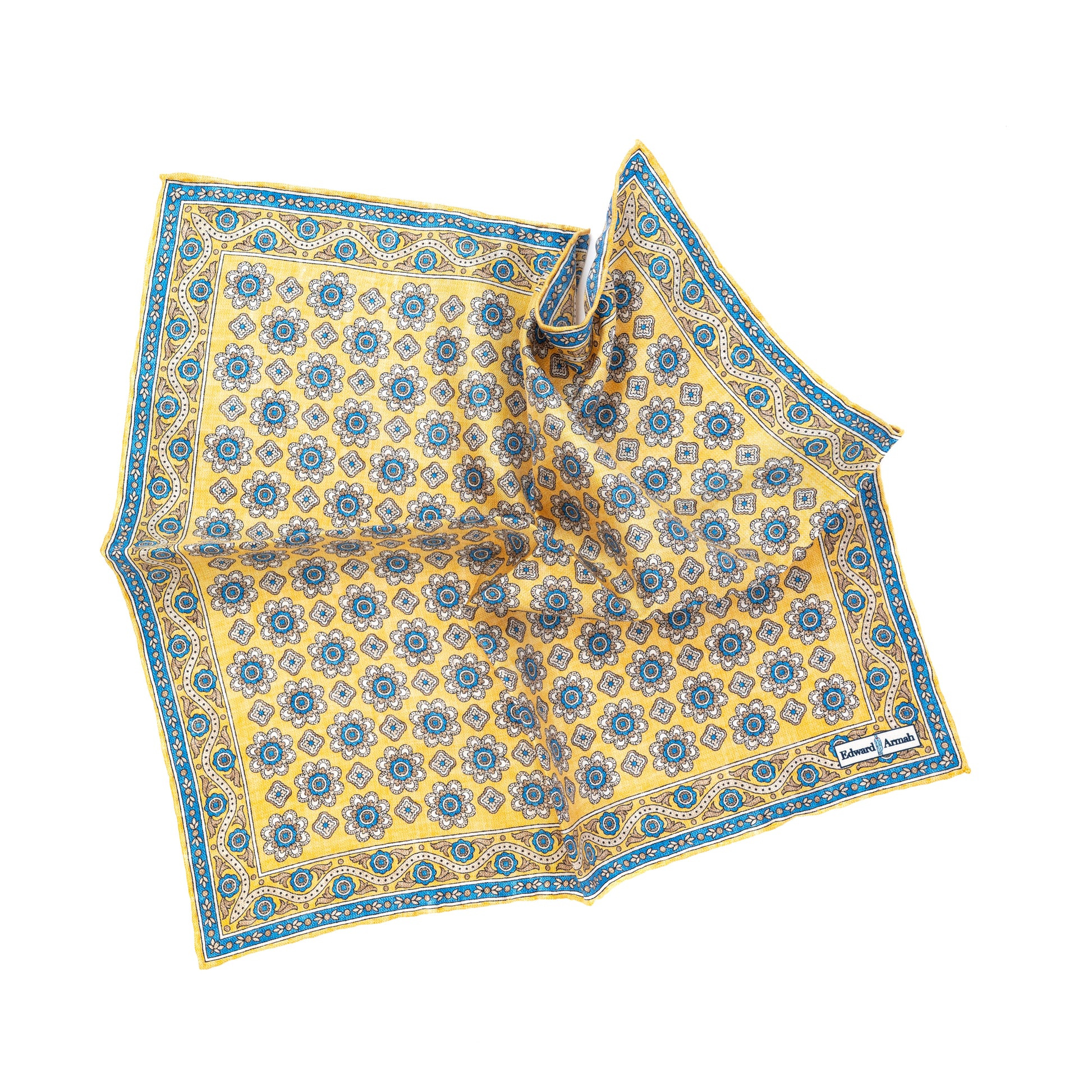 Floral Knit Print Pocket Square