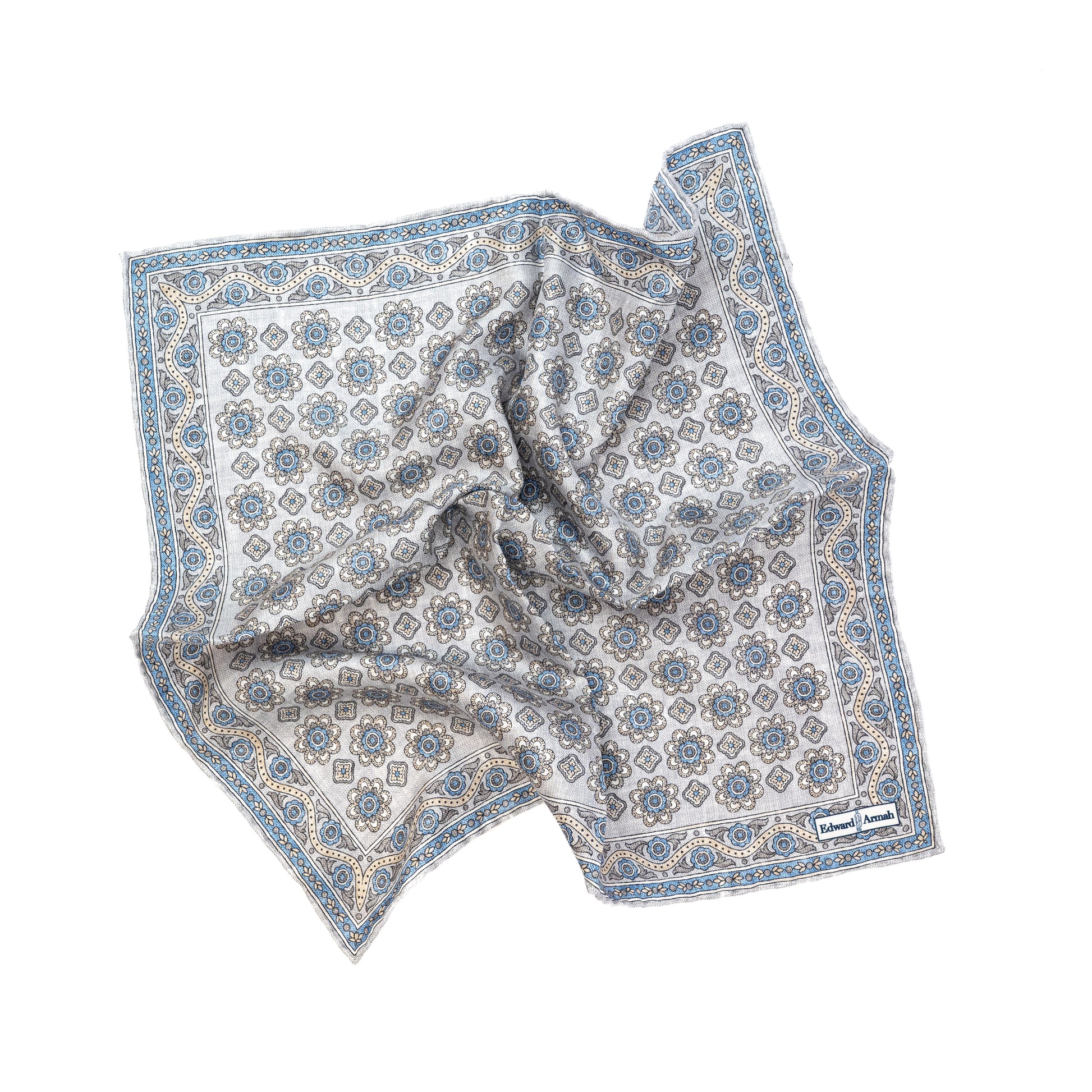 Floral Knit Print Pocket Square