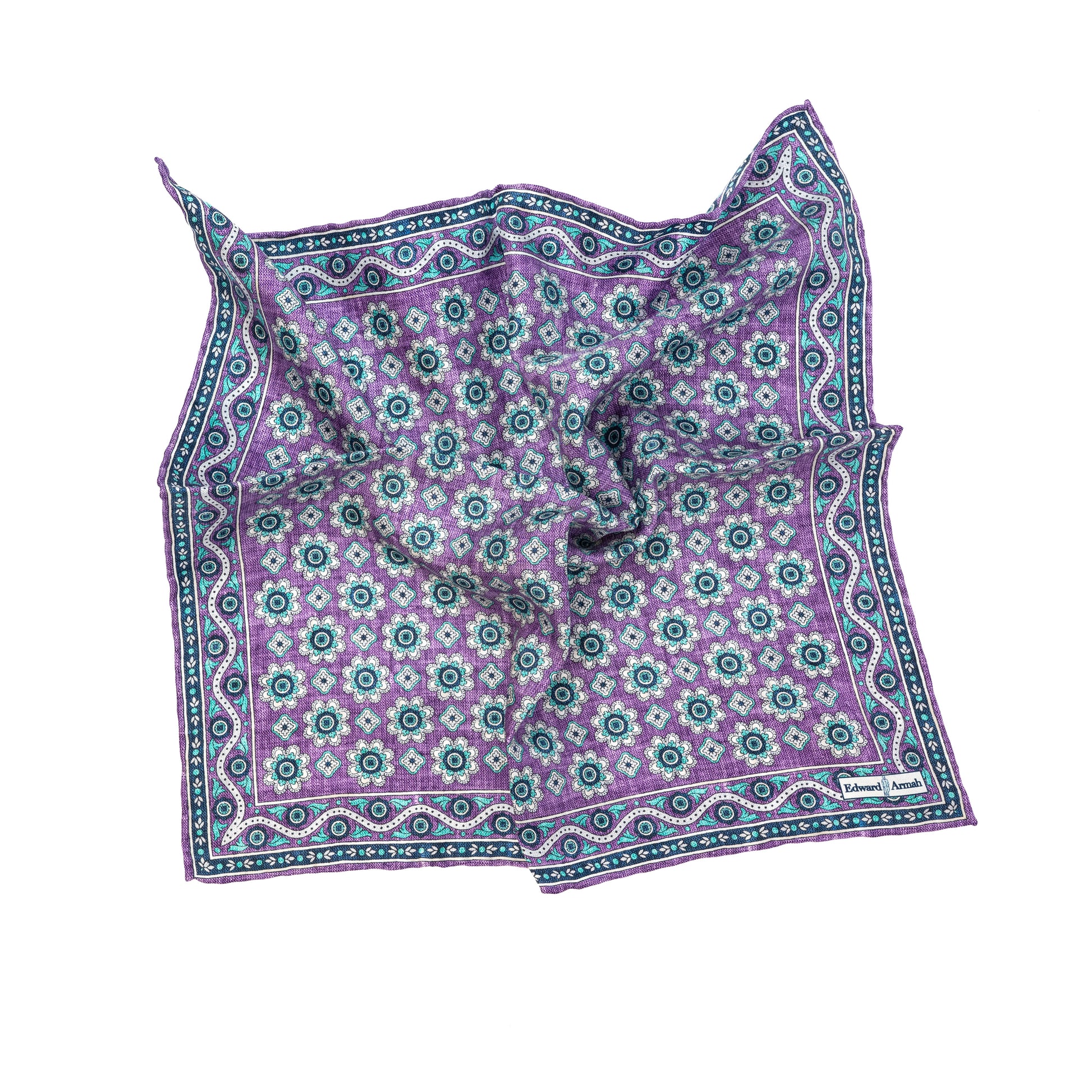 Floral Knit Print Pocket Square