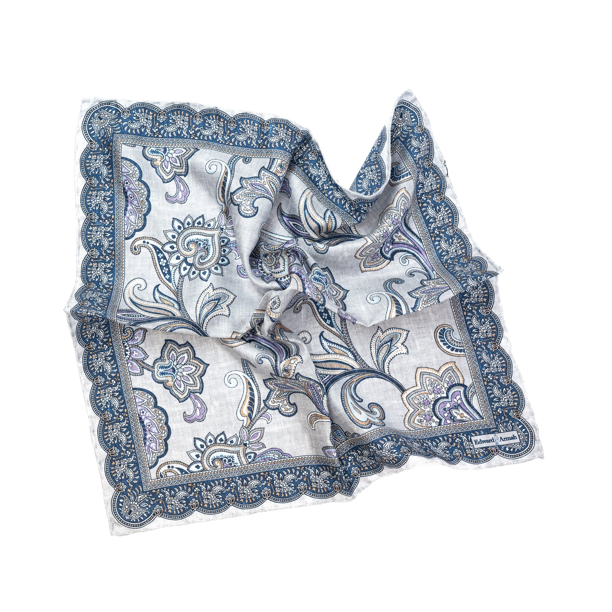 Paisley Vine Print Pocket Square